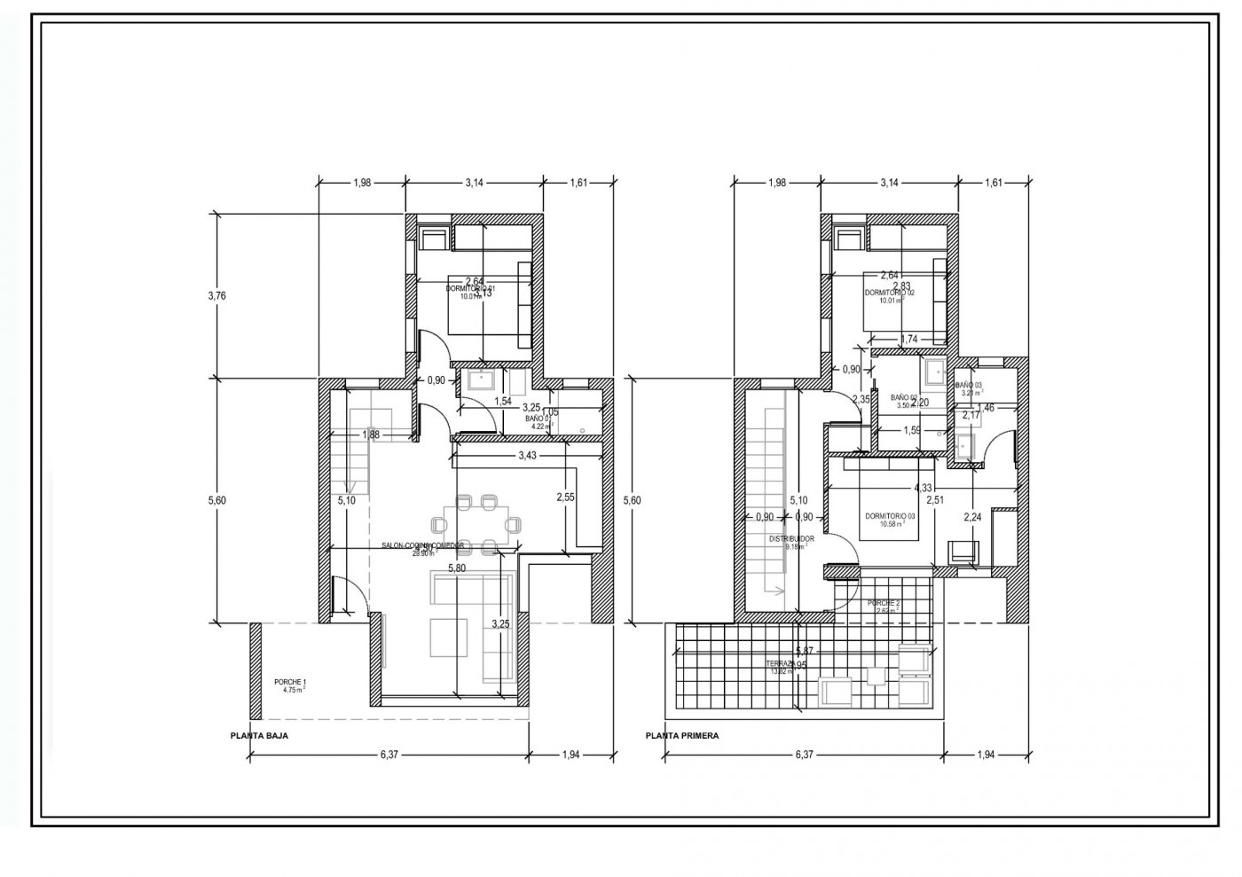 Villa à Estrella Mar, Murcia, Espagne 3 chambres, 120 m2 No. 75932