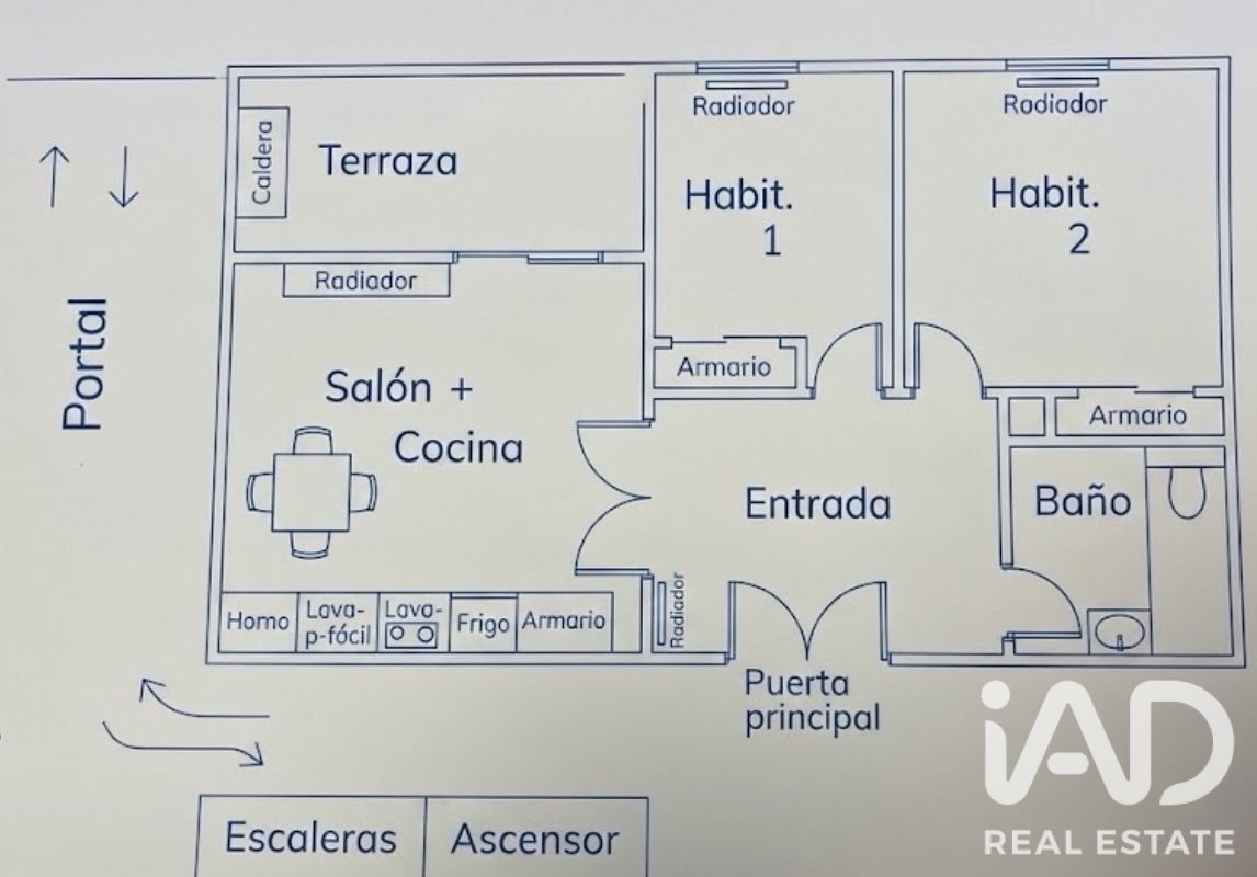 Wohnung in San Andres del Rabanedo, Leon, Spanien 2 Schlafzimmer, 68 m2 Nr. 195799
