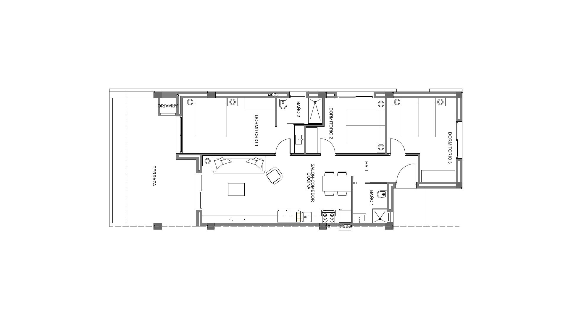 Apartment en OASIS LAGUNA 3, Guardamar del Segura, Alicante, Espagne 3 chambres, 103.75 m2 No. 164824