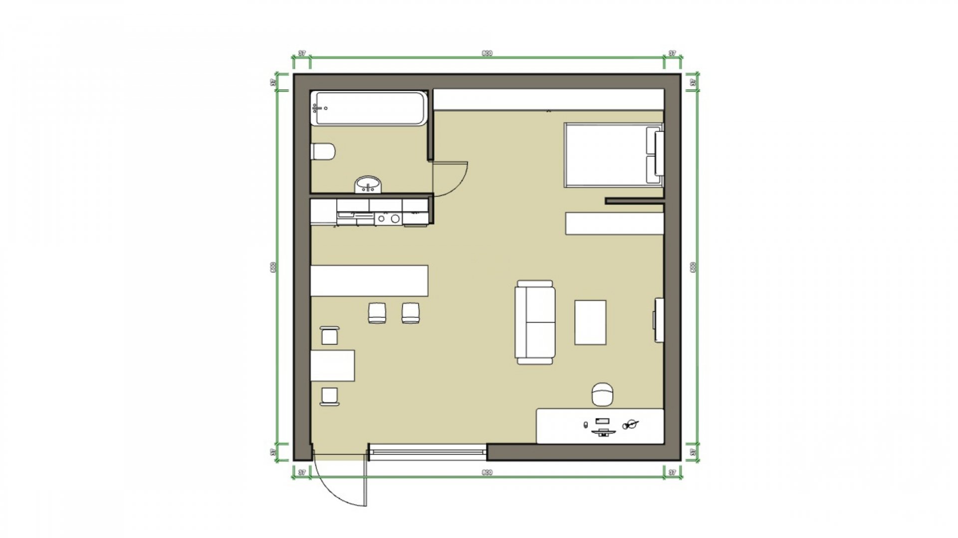 Apartament w Madrid, Hiszpania 1 sypialnia, 55 mkw. nr 194412