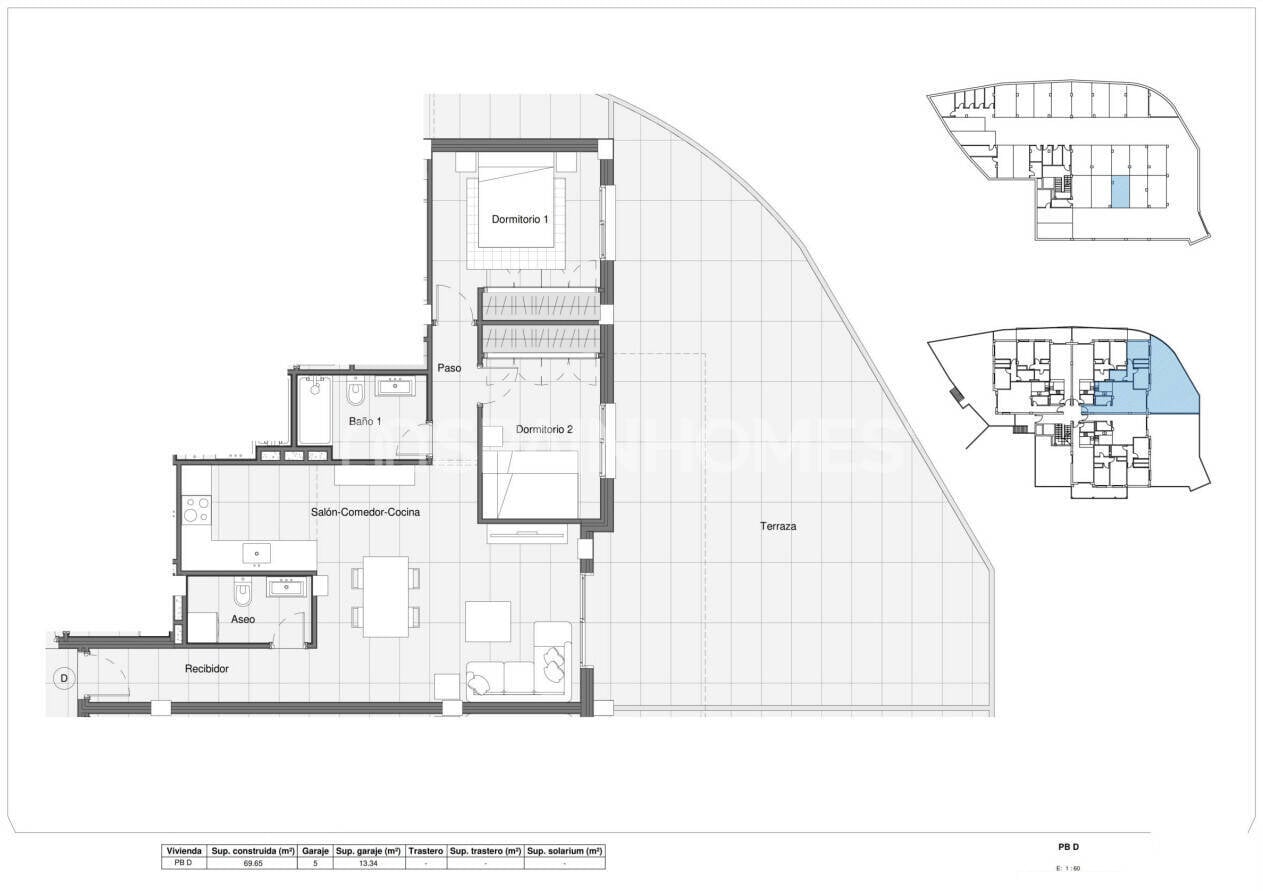 Penthouse w Bigastro, Alicante, Hiszpania 2 sypialnie, 61 mkw. nr 148732