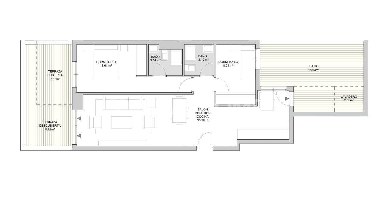 Apartment in Mijas, Malaga, Spain 2 bedrooms, 73 sq.m. No. 181382