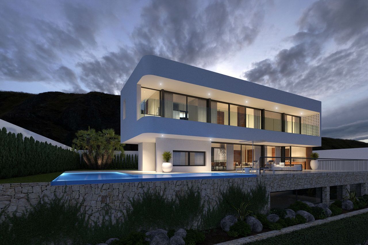 Huvila Finestrat, Alicante, Espanja 4 makuuhuonetta, 260 m2 No. 95775