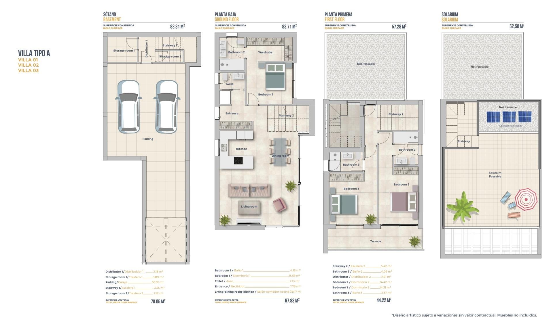 Huvila Finestrat, Alicante, Espanja 3 makuuhuonetta, 233 m2 No. 111274