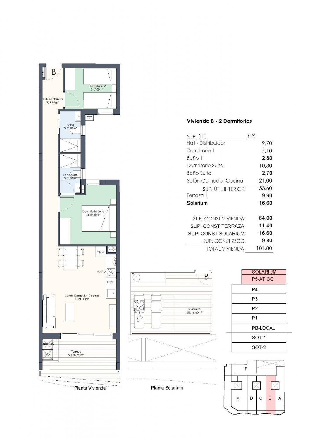 Penthouse w Torrevieja, Alicante, Hiszpania 2 sypialnie, 64 mkw. nr 94821