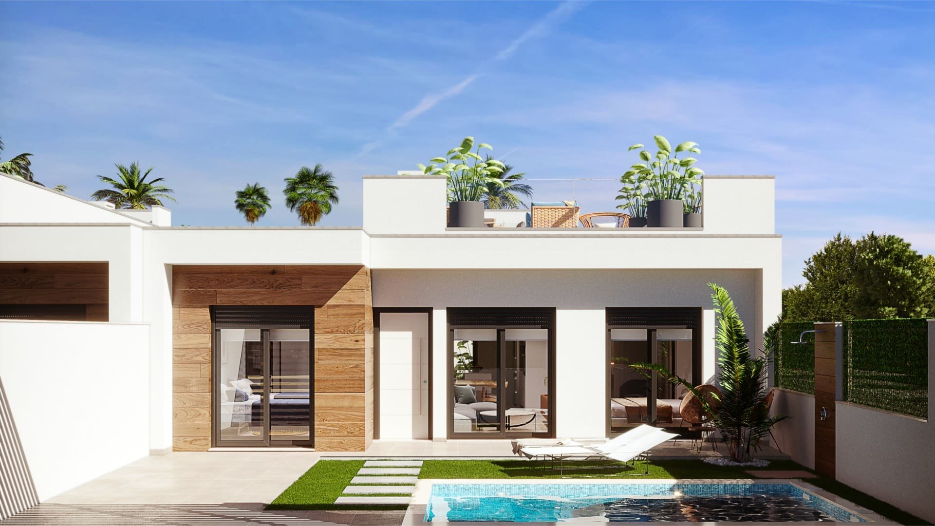 Huvila Roda Real Estate Pueblo Fase IV, Los Alcazares, Murcia, Espanja 3 makuuhuonetta, 90.8 m2 No. 91017