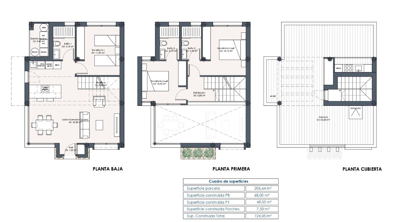 Villa en Laguna Azul, Ciudad Quesada, Alicante, España 3 dormitorios, 116 m2 No. 89331