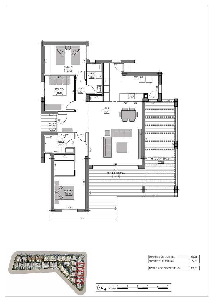 Villa in Algorfa, Alicante, Spanien 3 Schlafzimmer, 133 m2 Nr. 103593
