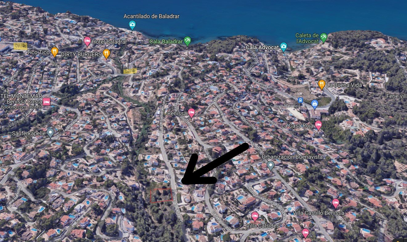 Parcela en Benissa, Alicante, España No. 81437