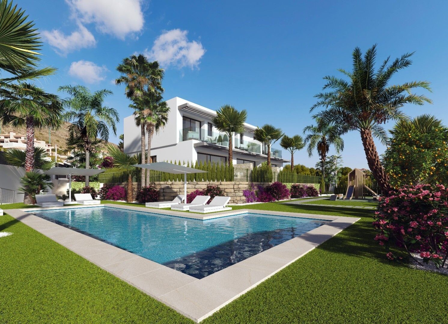 Hus i Finestrat, Alicante, Spanien 3 sovrum,  Nr. 95431