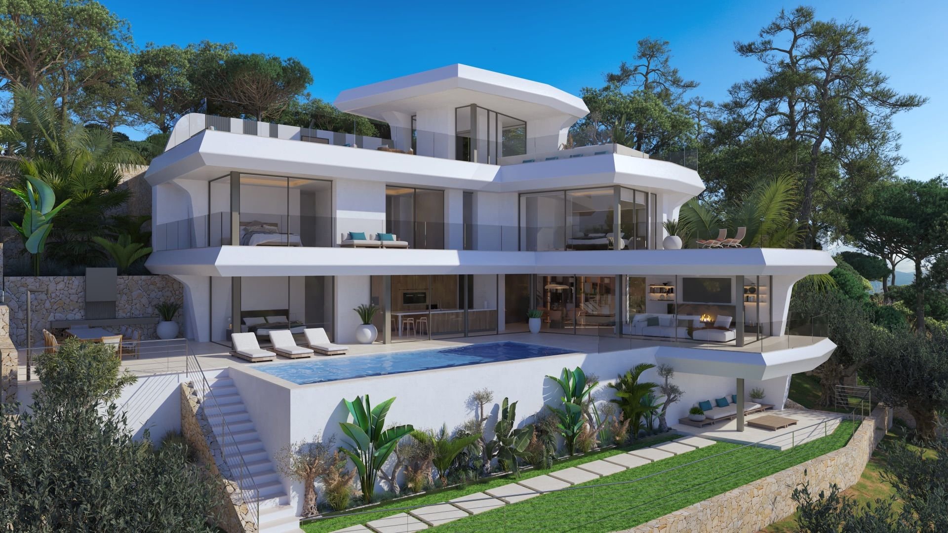 Villa i Altea, Alicante, Spanien 4 sovrum, 329 kvm. Nr. 95428