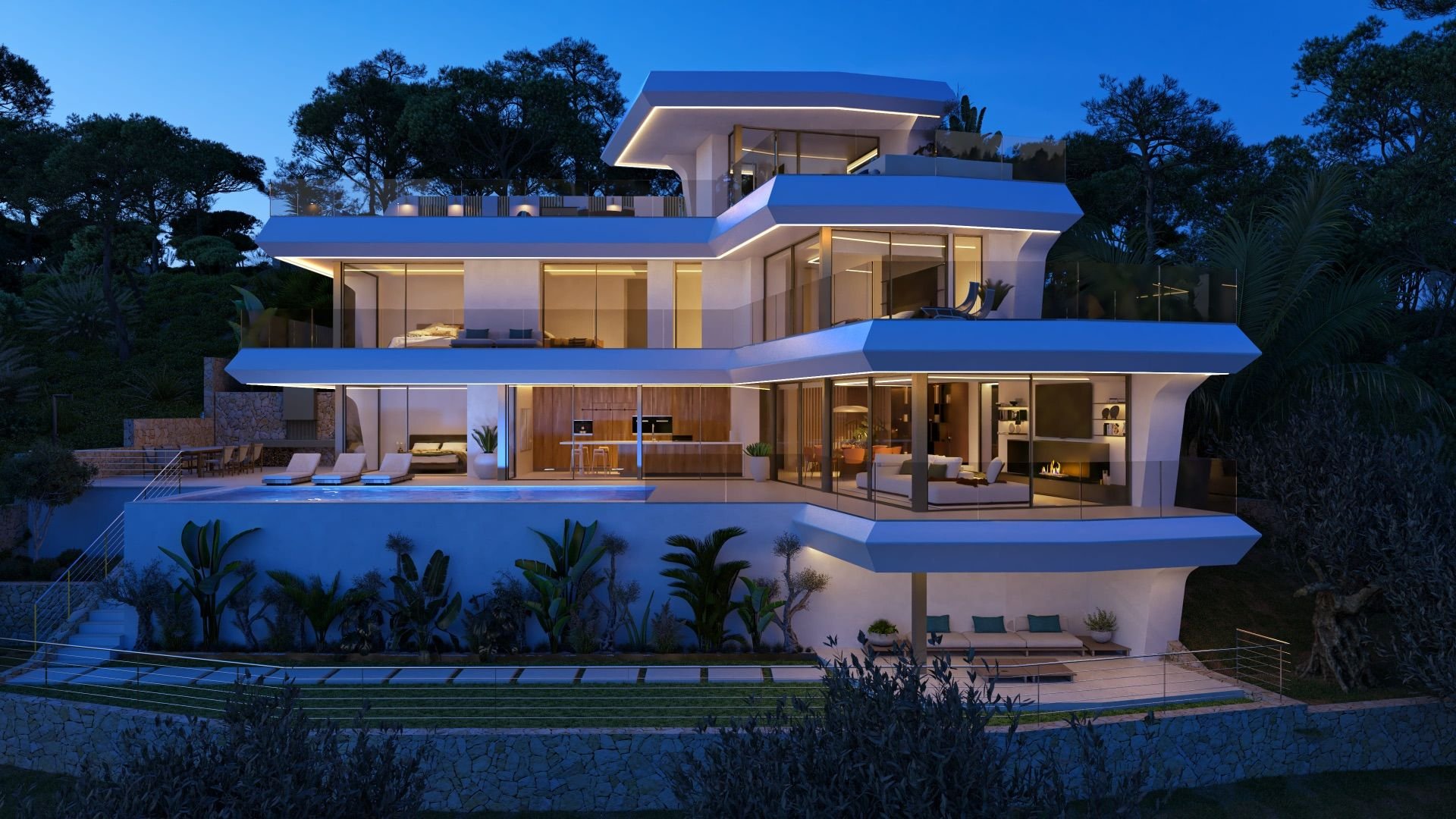 Villa i Altea, Alicante, Spanien 4 sovrum, 329 kvm. Nr. 95428