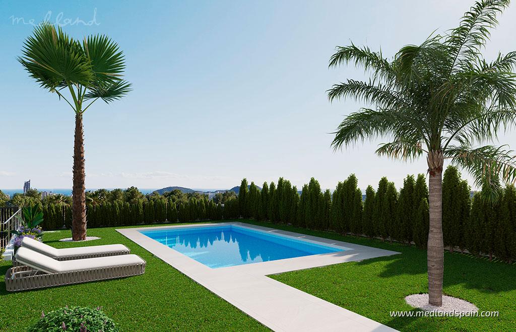 Villa i Finestrat, Alicante, Spanien 3 sovrum, 155 kvm. Nr. 108728