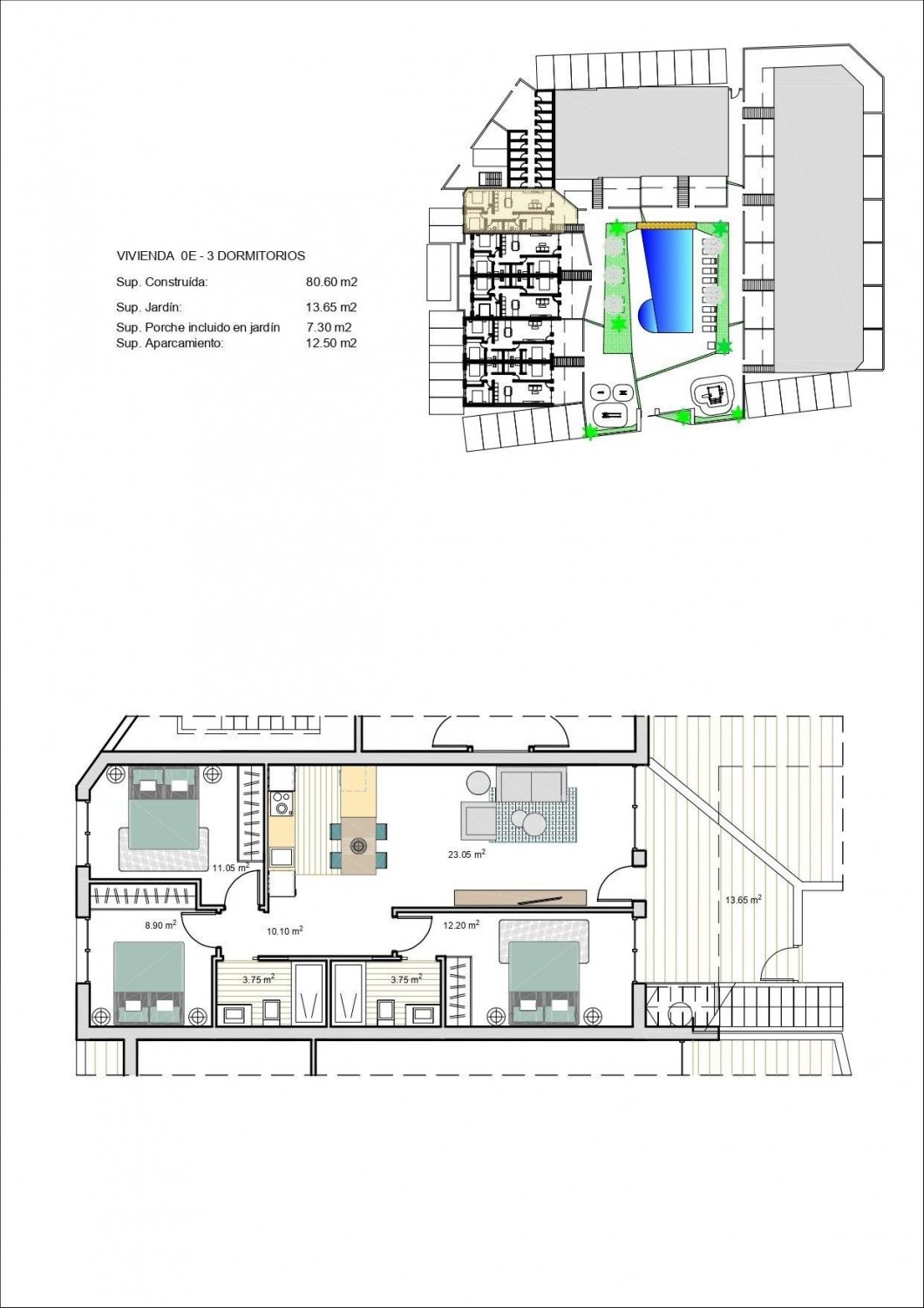 Bungalow à Roldan, Murcia, Espagne 3 chambres, 80 m2 No. 94775