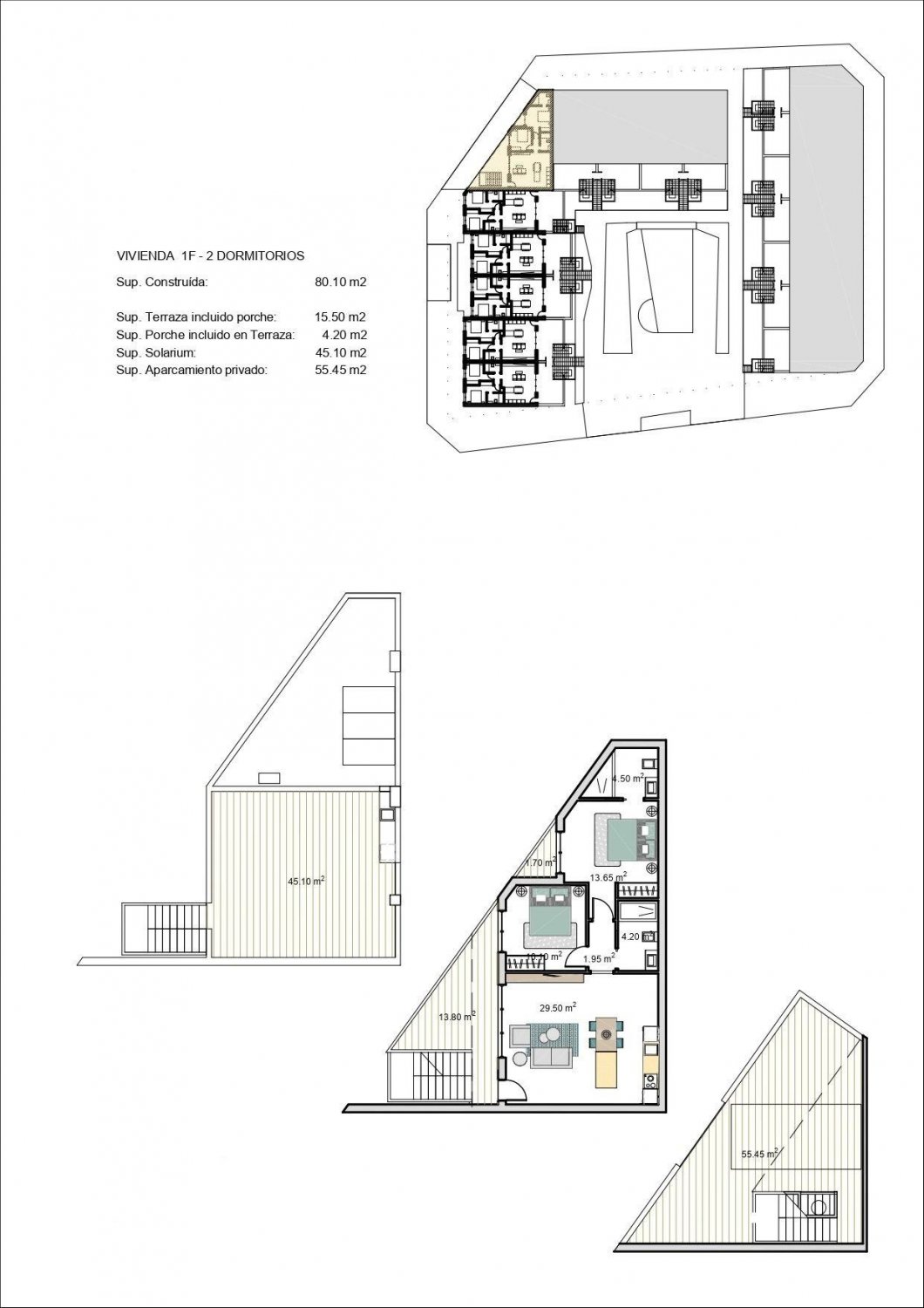 Bungalo Roldan, Murcia, Spānijā 2 istabas, 80 m2 Nr. 94774