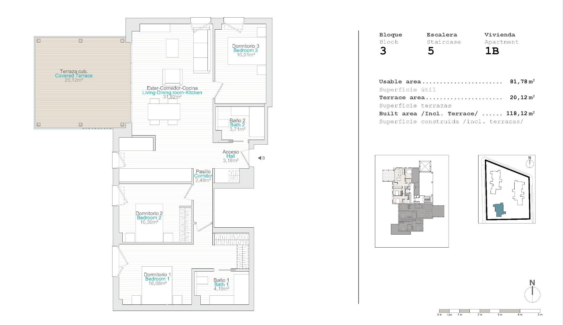 Apartamento en El Verger, Alicante, España 3 dormitorios, 97 m2 No. 94769