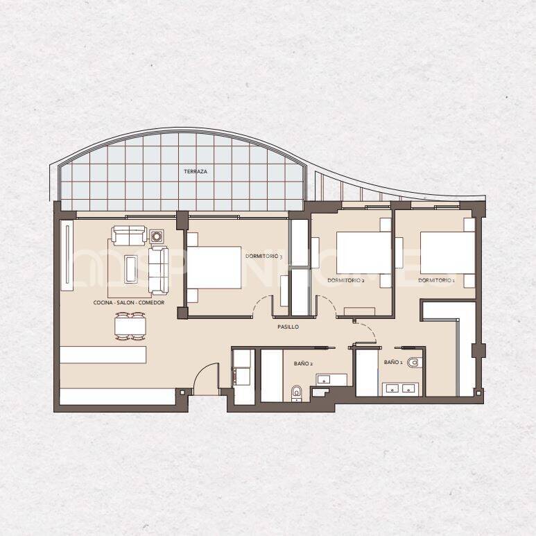 Penthouse in Benalmadena, Malaga, Spain 3 bedrooms, 113 sq.m. No. 107231