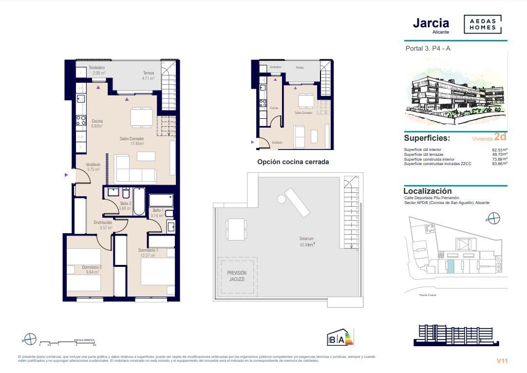Dzīvoklis Alicante, Spānijā 3 istabas, 105.83 m2 Nr. 109239