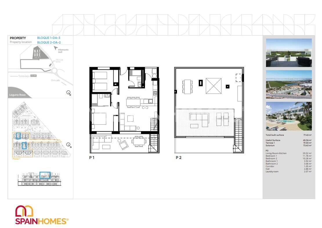Takvåning i Torrevieja, Alicante, Spanien 2 sovrum, 77 kvm. Nr. 82298