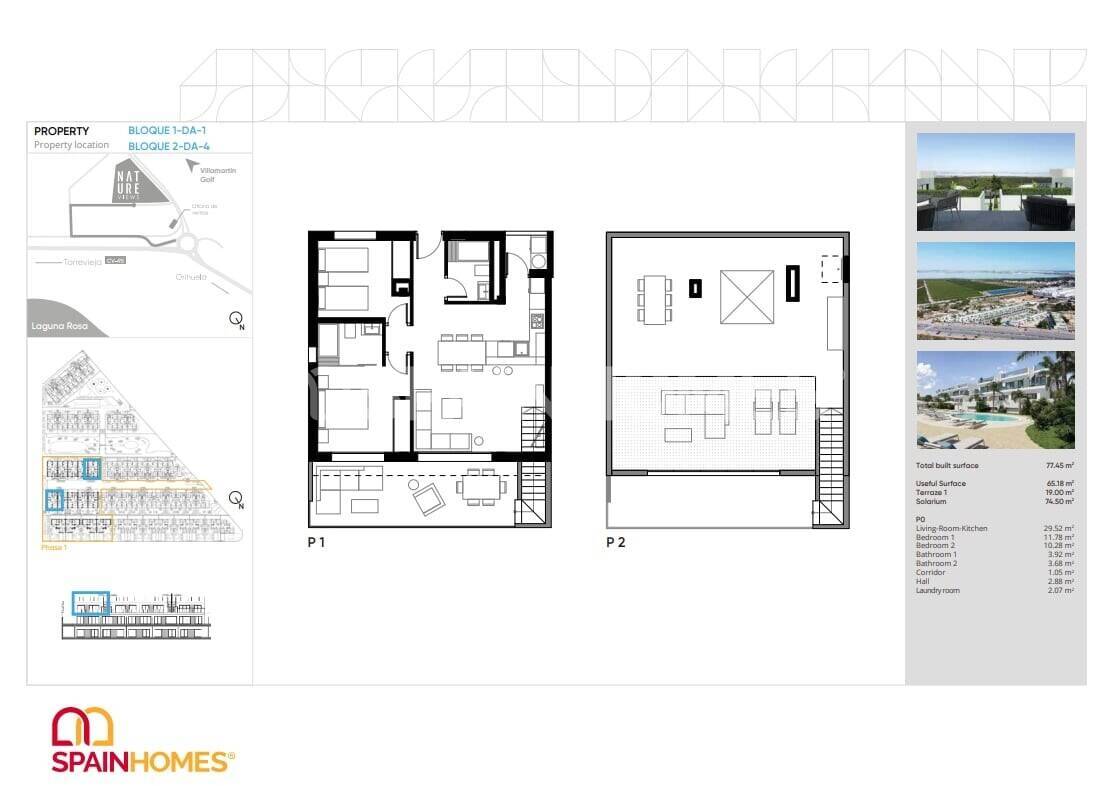 Takvåning i Torrevieja, Alicante, Spanien 2 sovrum, 77 kvm. Nr. 82298