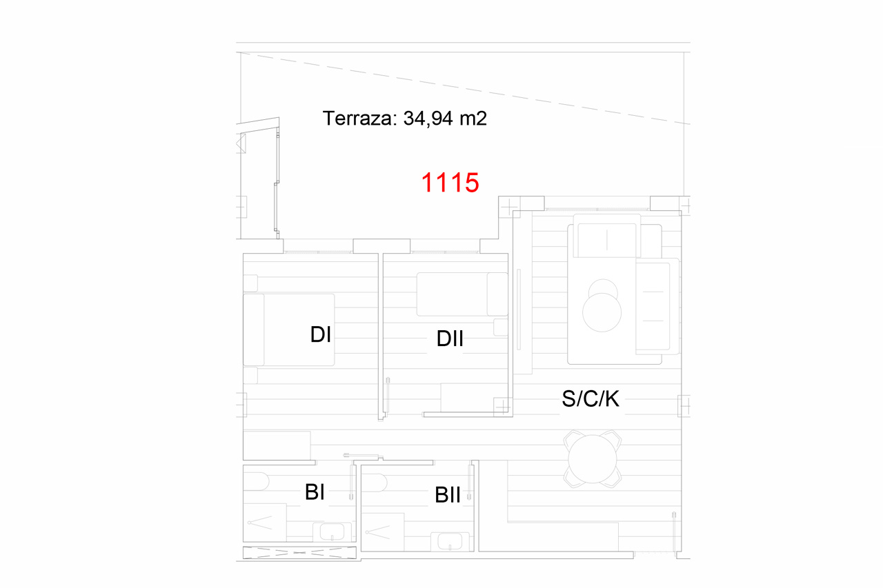 Apartament w San Miguel de Salinas, Alicante, Hiszpania 2 sypialnie, 66 mkw. nr 113609