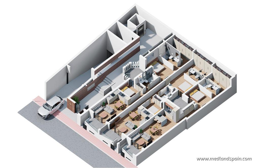 Wohnung in Torrevieja, Alicante, Spanien 1 Schlafzimmer, 71.45 m2 Nr. 108757