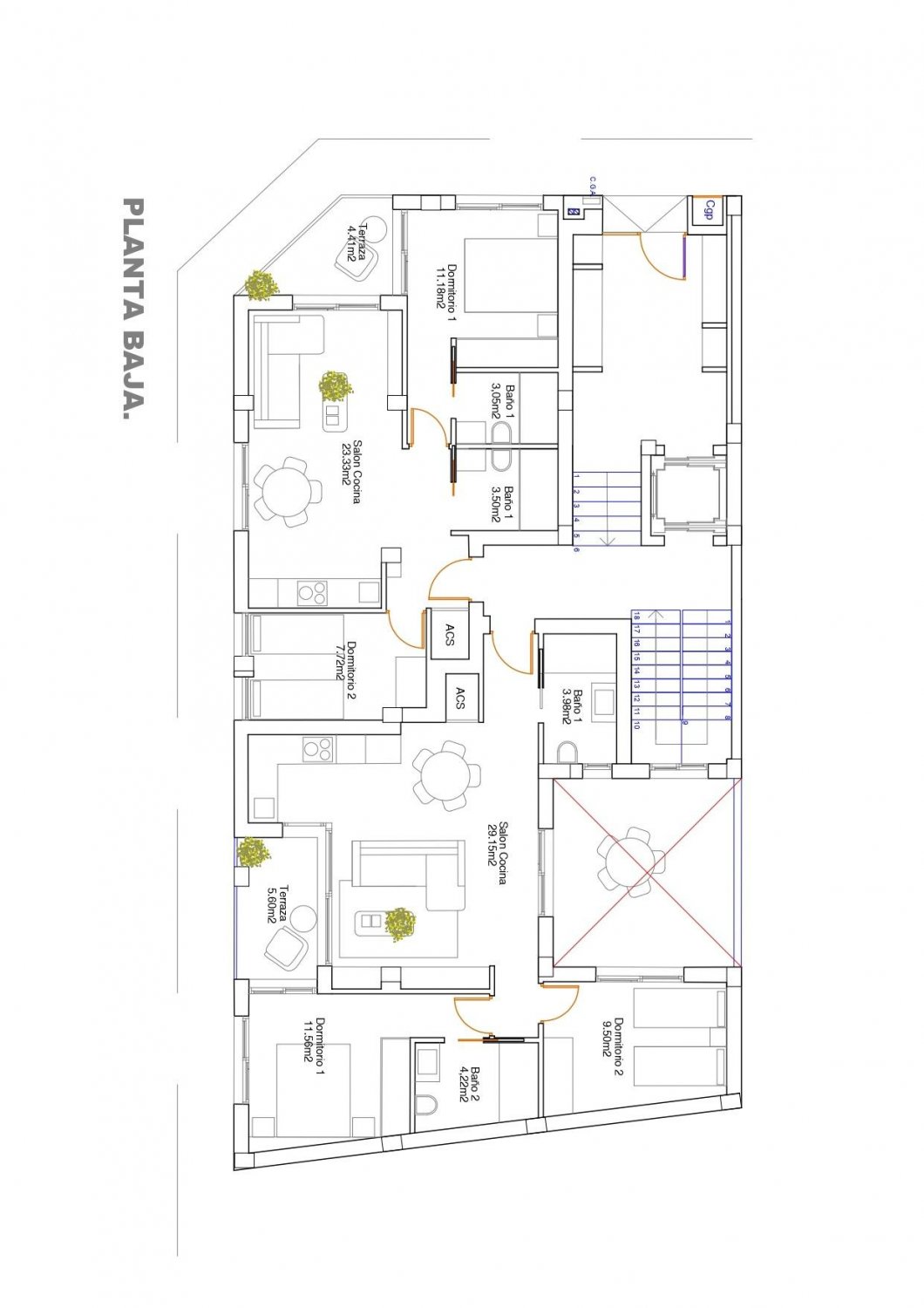 Dzīvoklis Guardamar del Segura, Alicante, Spānijā 2 istabas, 65 m2 Nr. 113147