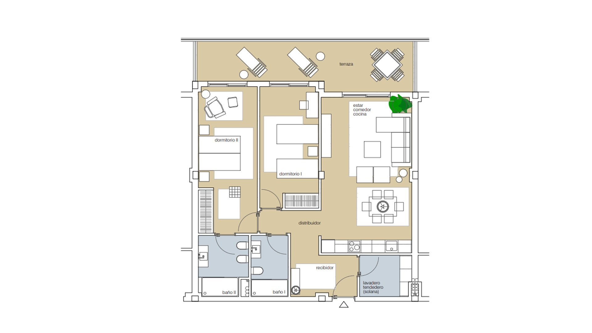 Apartment in Sotavento Suites, Santa Cruz de Tenerife, Tenerife, Spain 2 bedrooms, 121.28 sq.m. No. 89276
