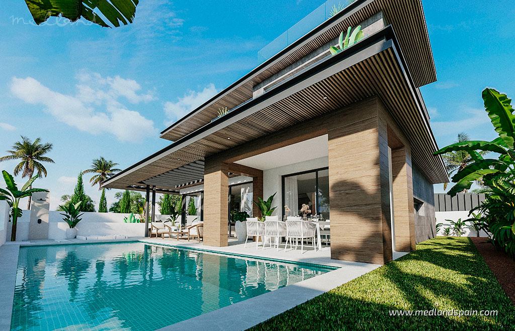 Villa en Mijas Costa, Málaga, España 3 dormitorios, 226 m2 No. 55841