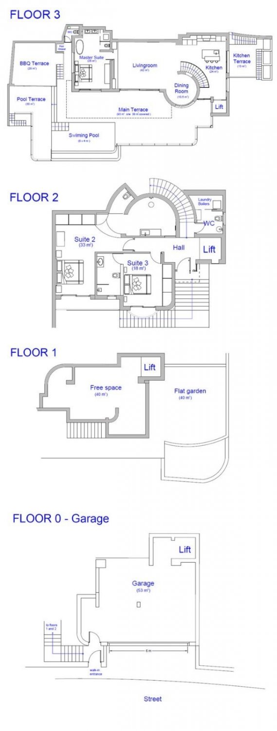 Villa in Altea, Alicante, Spanien 3 Schlafzimmer, 360 m2 Nr. 95578