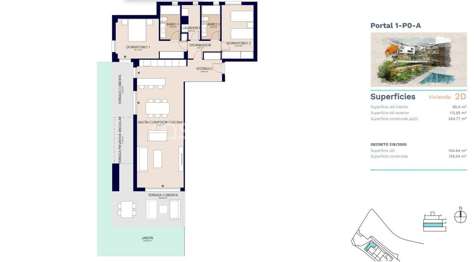 Apartment à Estepona, Malaga, Espagne 2 chambres, 85 m2 No. 51180