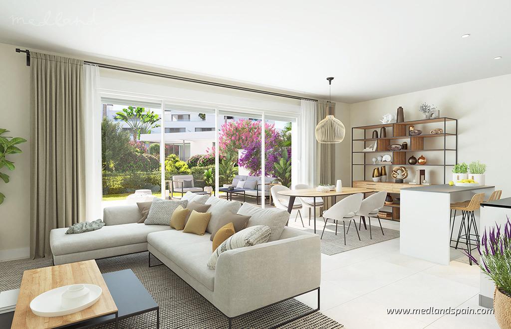Appartamento a Estepona, Malaga, Spagna 3 camere da letto, 130 mq. N° 108568
