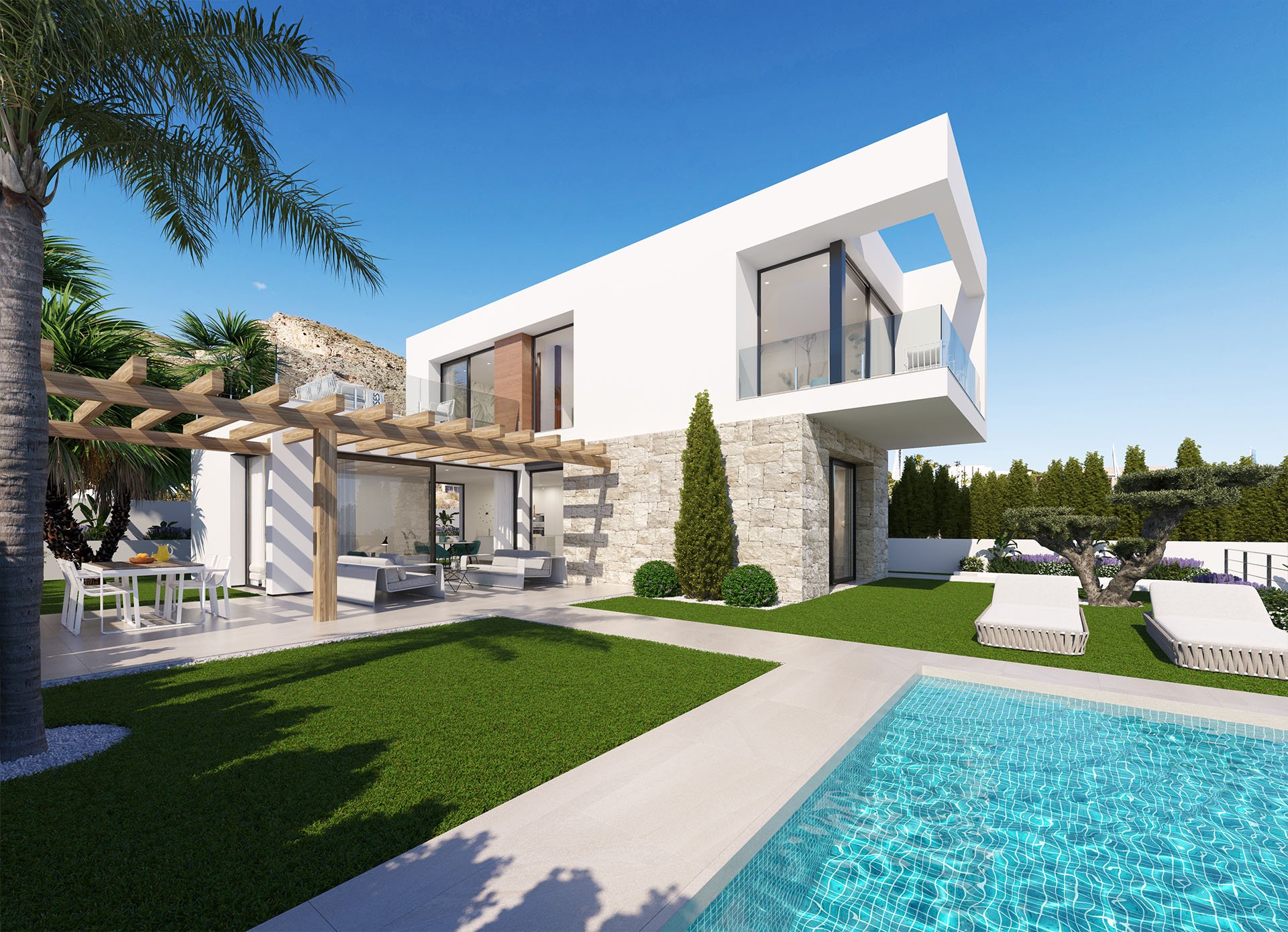 Villa a Finestrat, Alicante, Spagna 3 camere da letto, 154 mq. N° 110737
