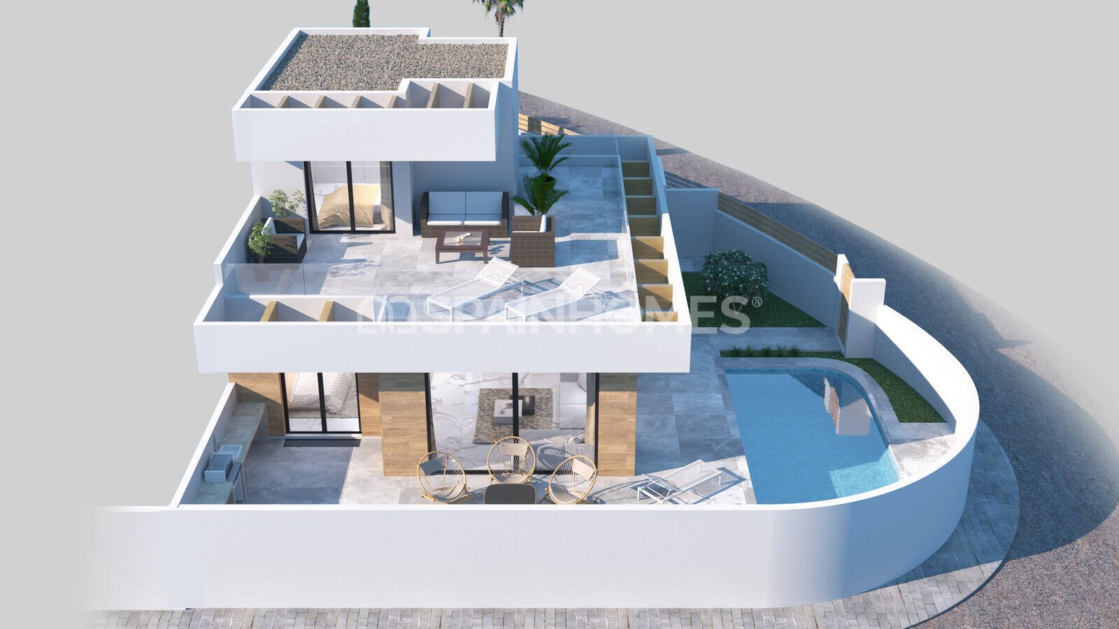 Villa i Rojales, Alicante, Spanien 3 sovrum, 197 kvm. Nr. 55980