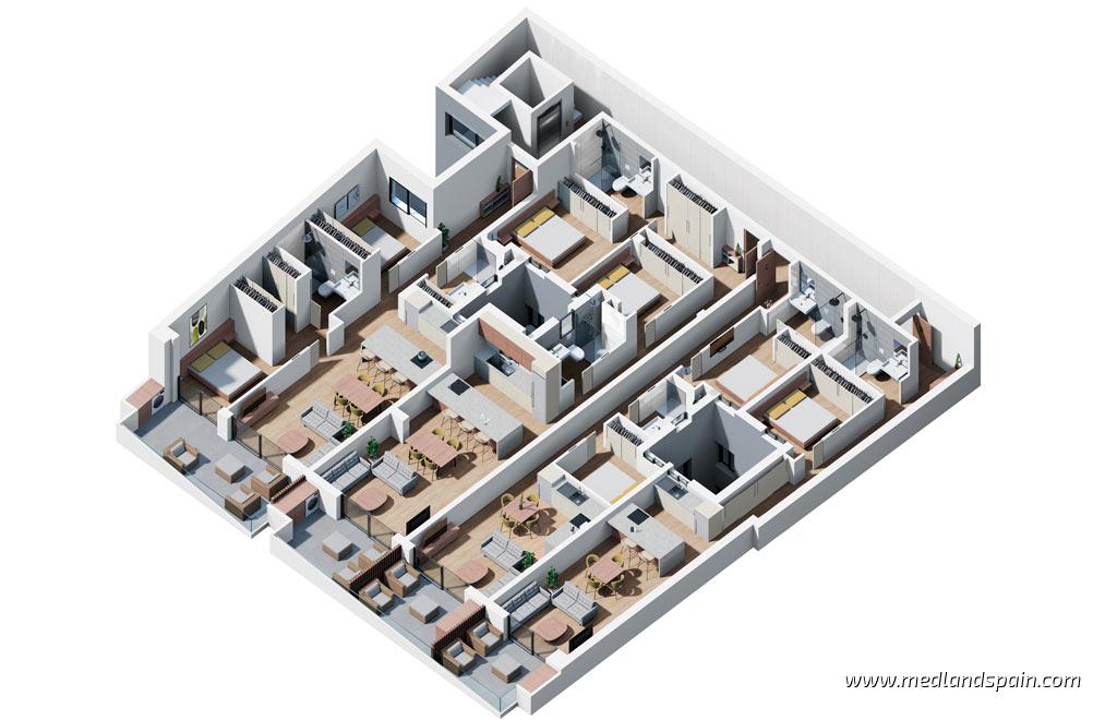 Apartment in Torrevieja, Alicante, Spain 2 bedrooms, 74 sq.m. No. 108760