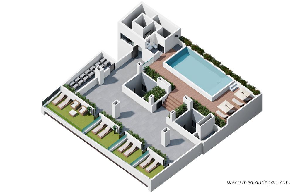 Apartment in Torrevieja, Alicante, Spain 2 bedrooms, 74 sq.m. No. 108760