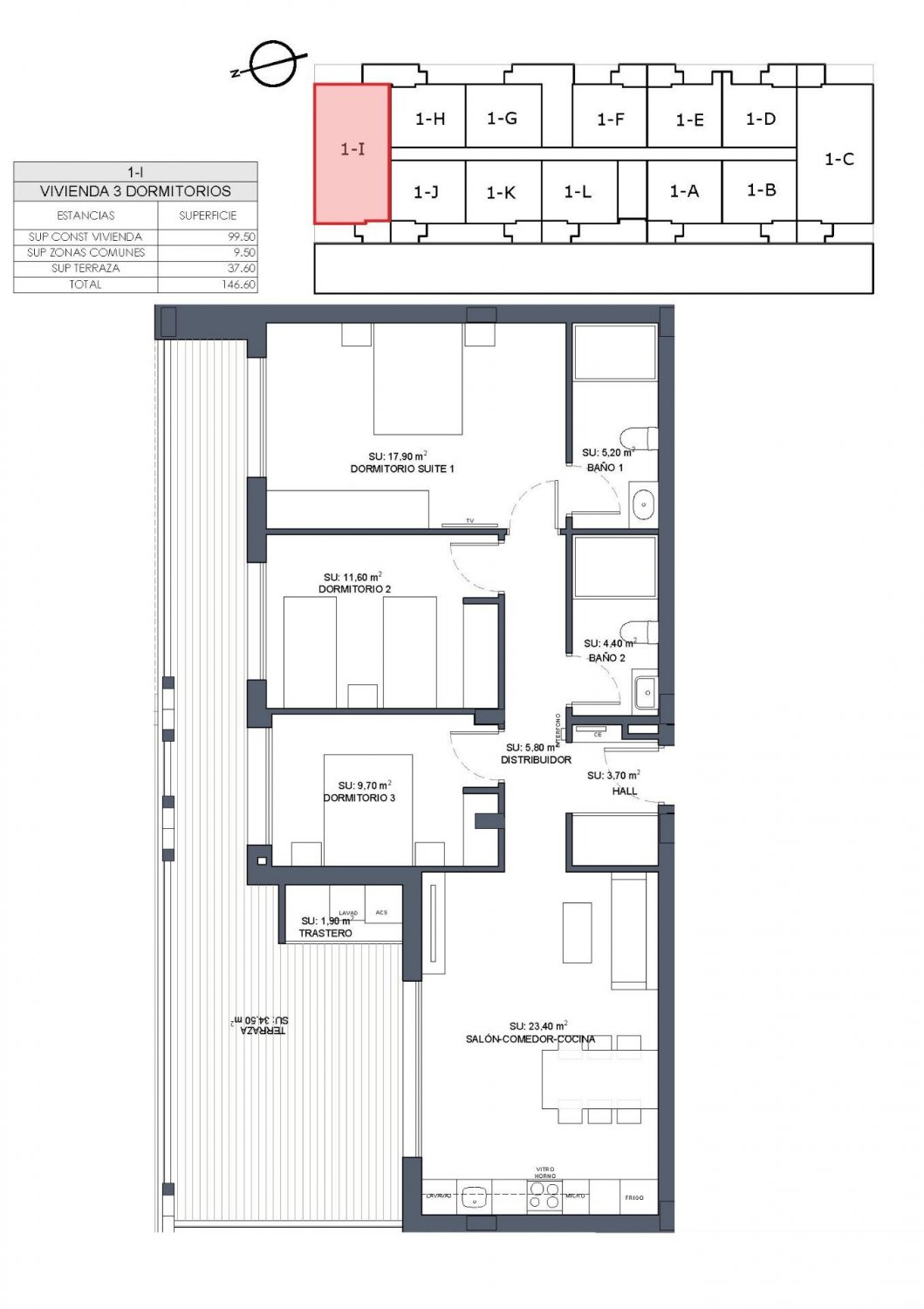 Dzīvoklis Benijofar, Alicante, Spānijā 3 istabas, 91 m2 Nr. 94755