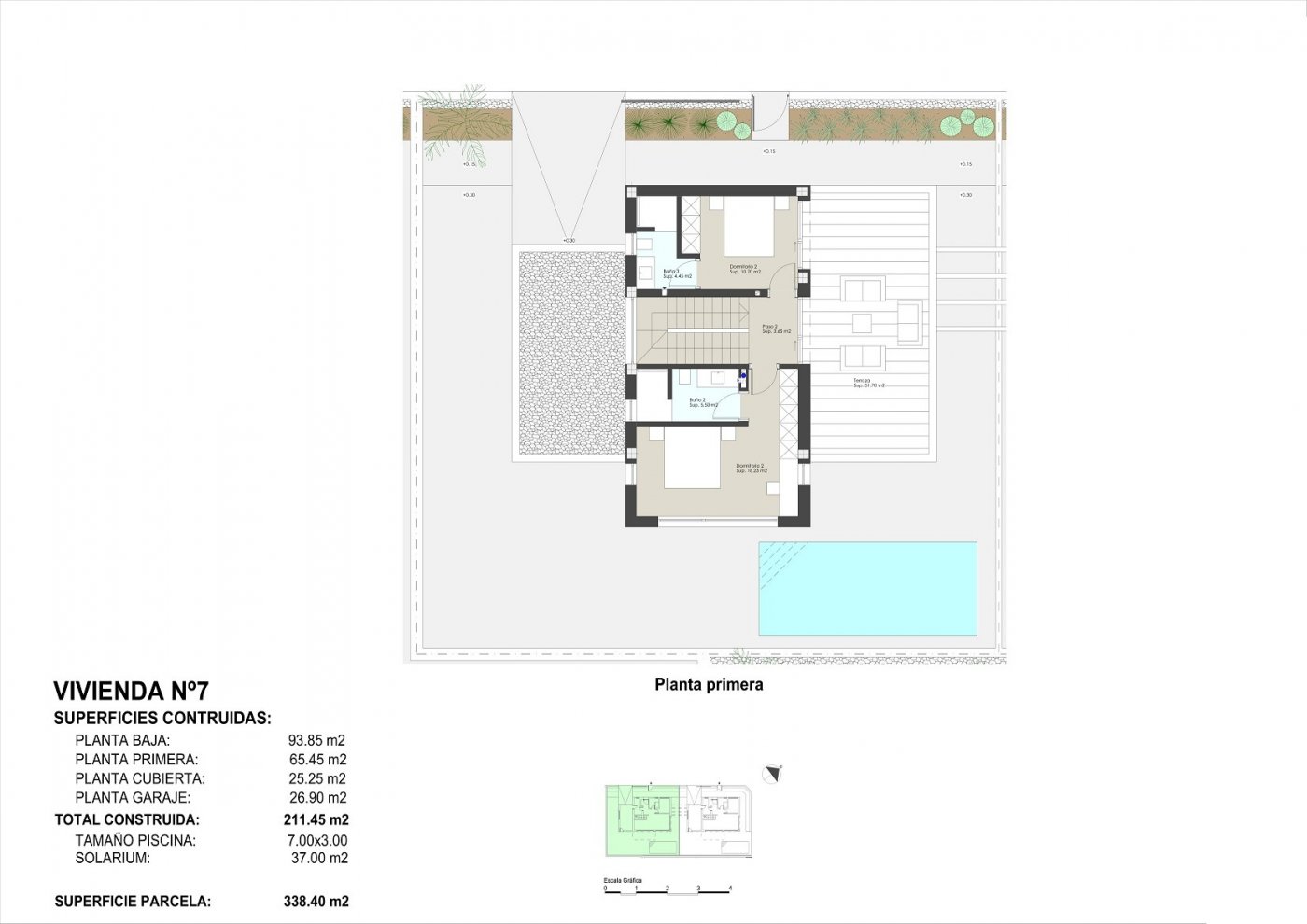 Villa in Pilar de la Horadada, Alicante, Spanien 3 Schlafzimmer, 211 m2 Nr. 111413