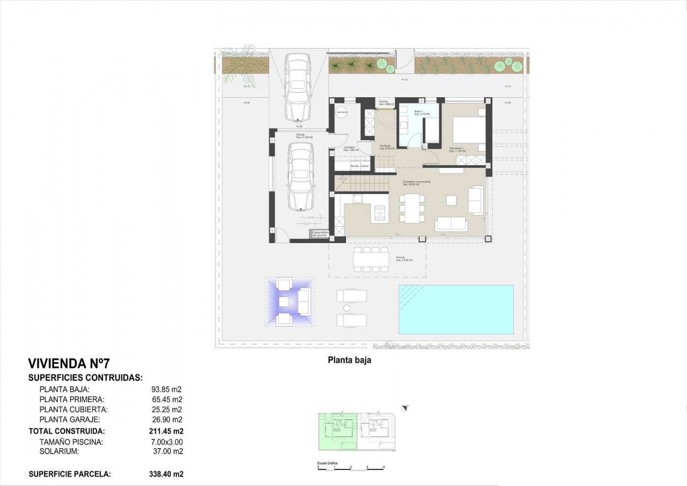 Villa in Pilar de la Horadada, Alicante, Spanien 3 Schlafzimmer, 211 m2 Nr. 111413