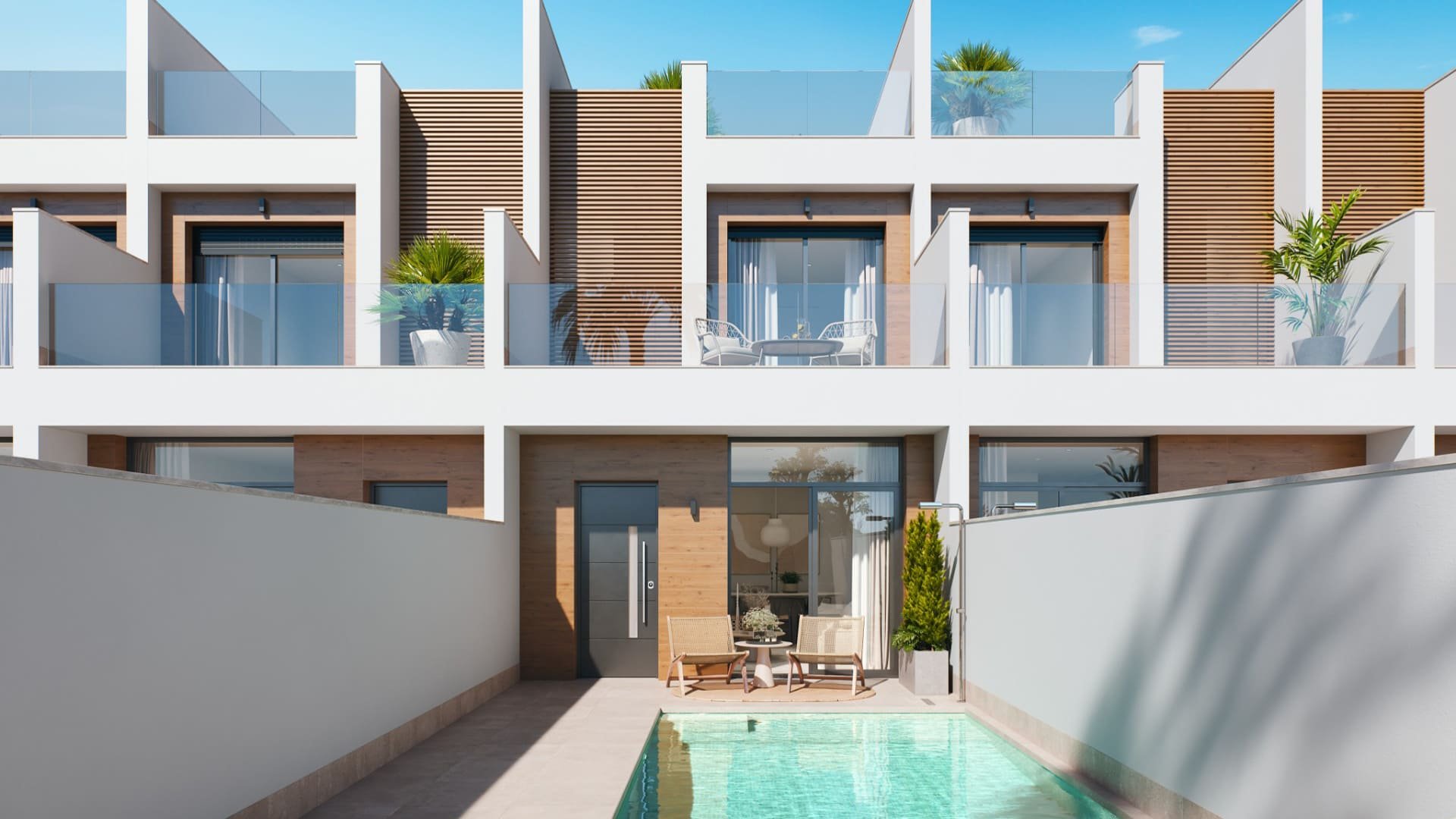 Villa en La Pinada Nature Resort, San Pedro del Pinatar, Murcia, Espagne 3 chambres, 107.46 m2 No. 90826