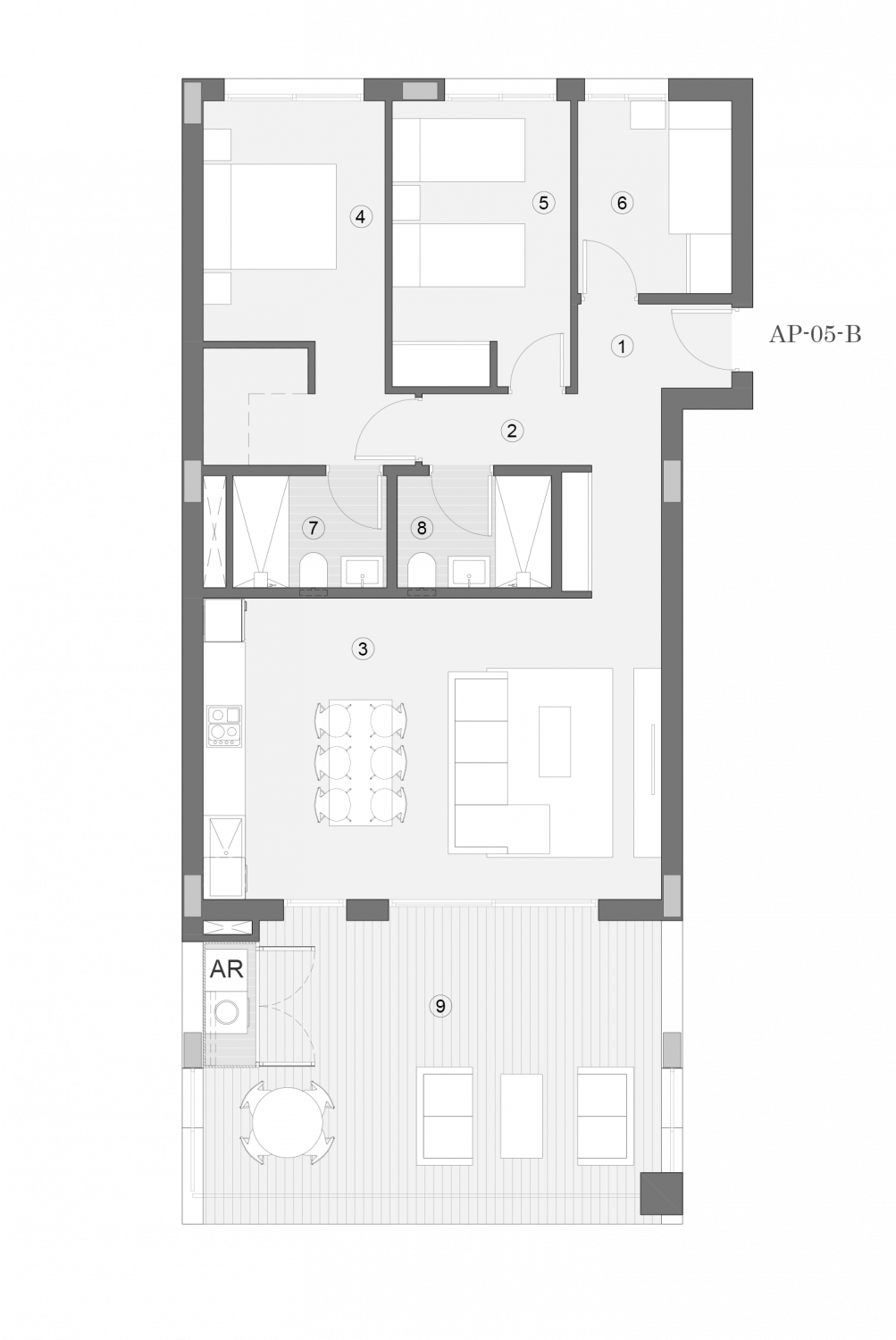 Apartamento en Alicante, España 3 dormitorios, 75 m2 No. 113619