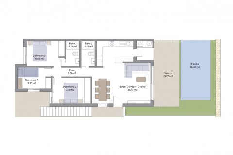 Apartment in Finestrat, Alicante, Spain 3 bedrooms, 139 sq.m. No. 101548