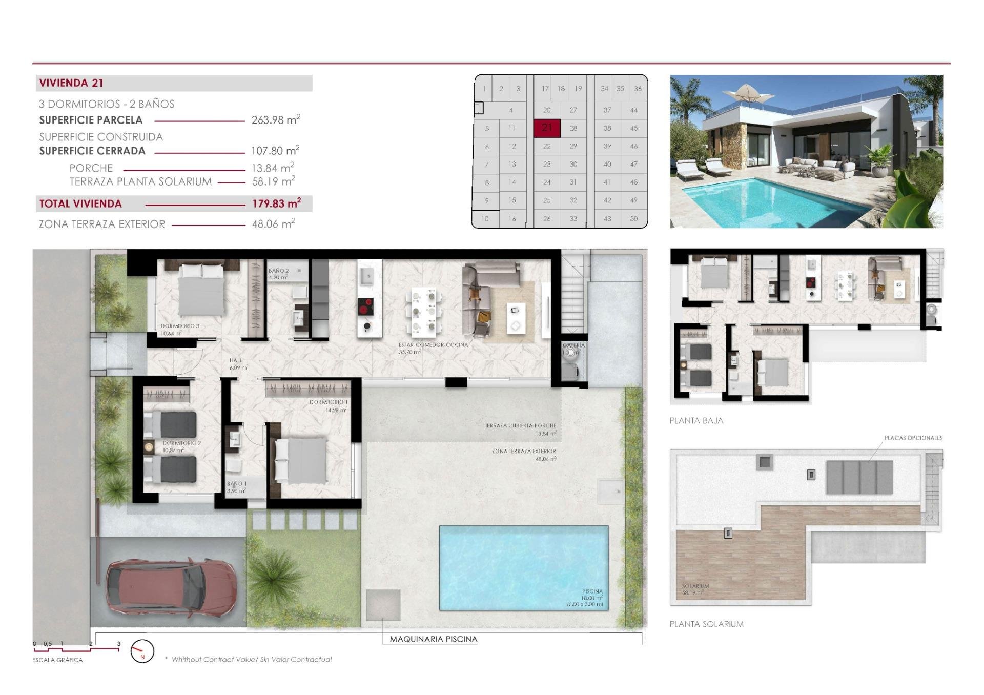 Villa Ciudad Quesada, Alicante, Spānijā 3 istabas, 107 m2 Nr. 112543