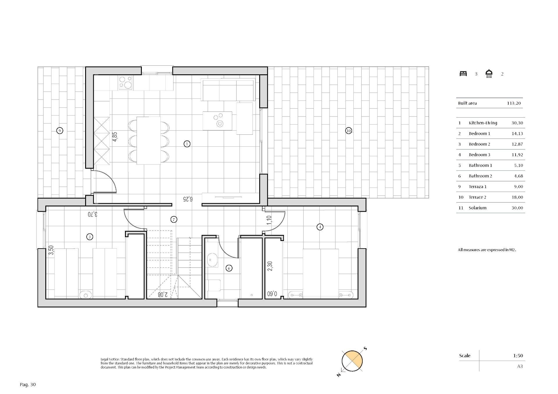Villa in Algorfa, Alicante, Spanien 3 Schlafzimmer, 113 m2 Nr. 111231