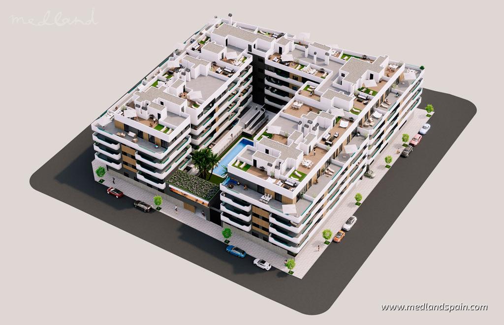 Wohnung in Santa Pola, Alicante, Spanien 2 Schlafzimmer, 72.6 m2 Nr. 105276