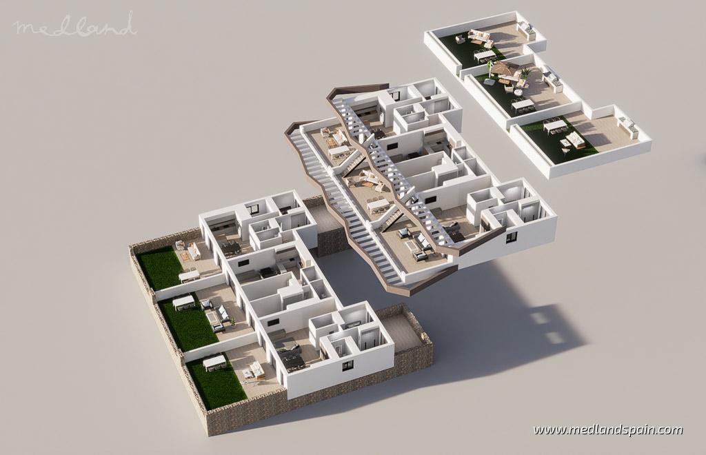 Квартира в Финестрат, Аликанте, Испания 3 спальни, 96м2 №108815