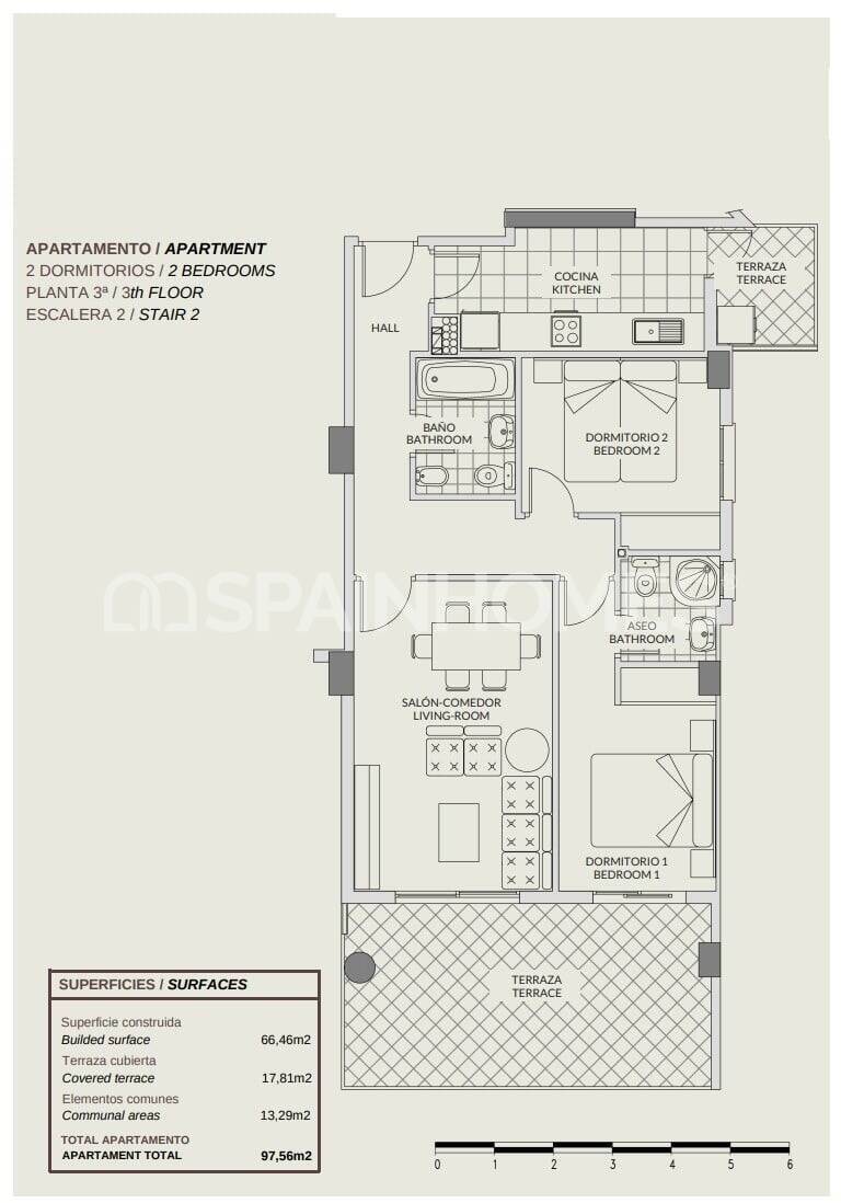 Kattohuoneisto Calpe, Alicante, Espanja 3 makuuhuonetta, 134 m2 No. 51840