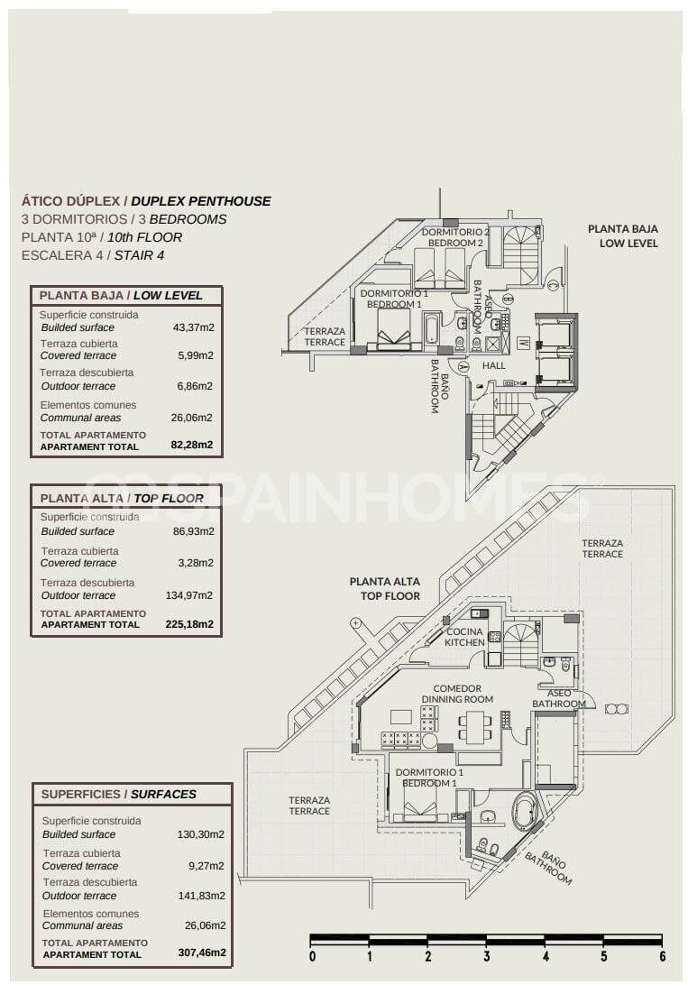 Kattohuoneisto Calpe, Alicante, Espanja 3 makuuhuonetta, 134 m2 No. 51840