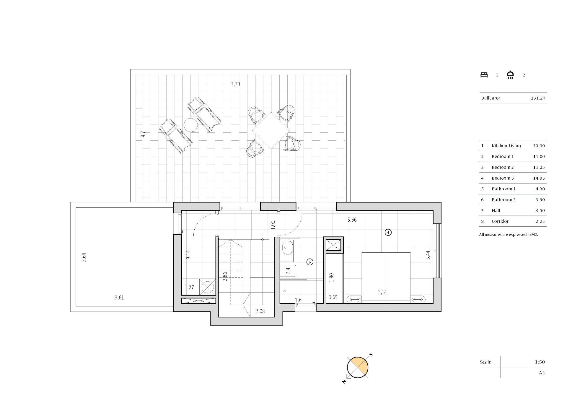Villa en Algorfa, Alicante, España 3 dormitorios, 131 m2 No. 111322