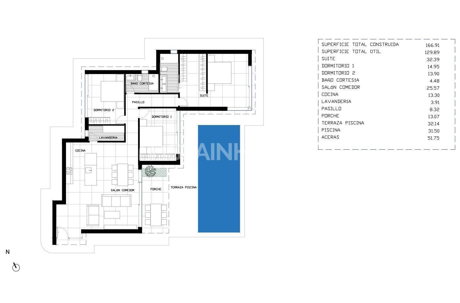 Вилла в Кальпе, Аликанте, Испания 3 спальни, 167м2 №51792